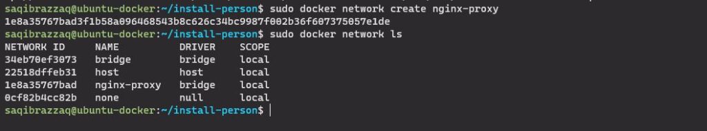 docker create network